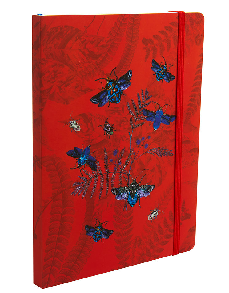 Art of Nature: Flight of Beetles Notebook with Elastic Band Softcover Book