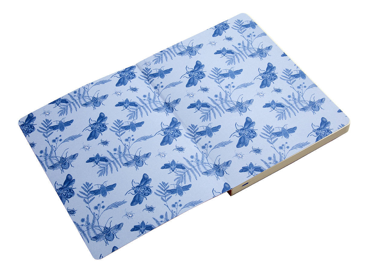Art of Nature: Flight of Beetles Notebook with Elastic Band Softcover Book