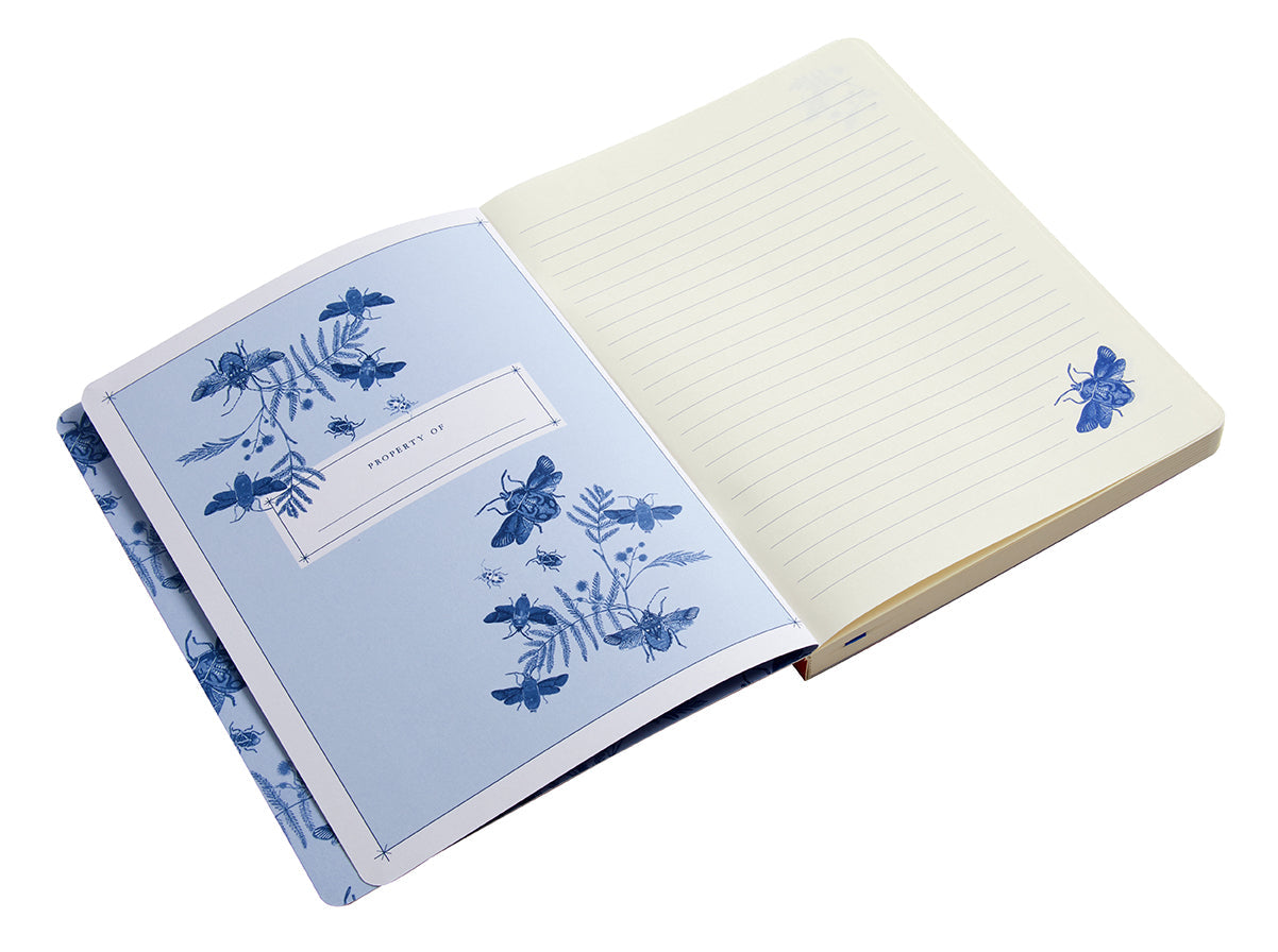 Art of Nature: Flight of Beetles Notebook with Elastic Band Softcover Book