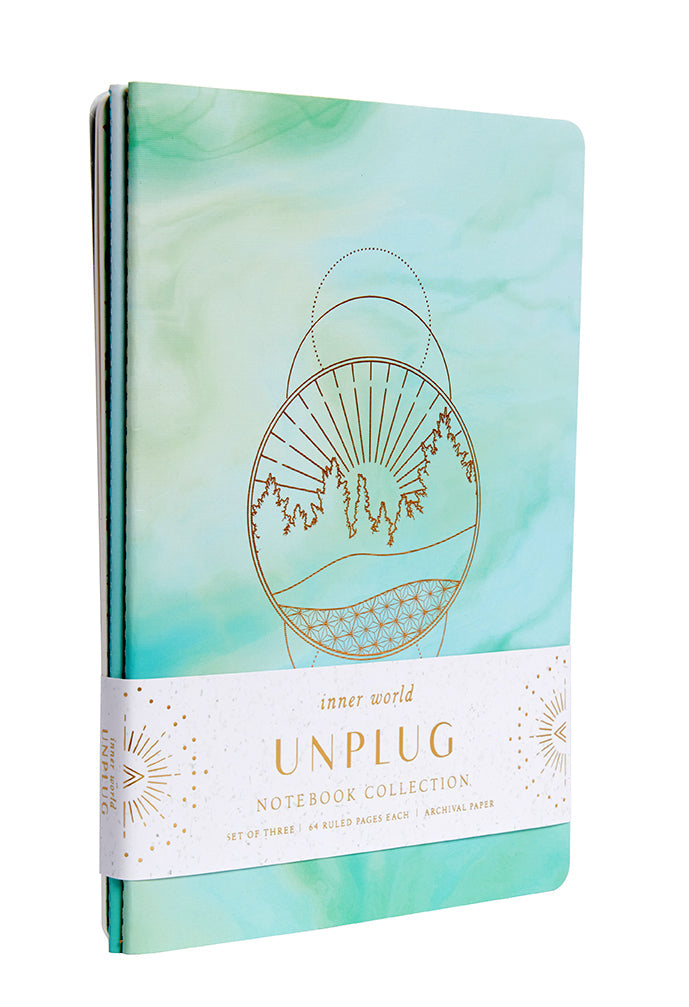 Unplug Sewn Notebook Collection (Set of 3) Softcover Book