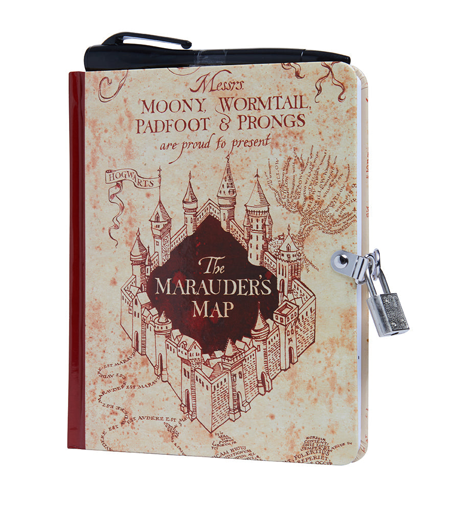 Harry Potter: Marauder's Map Lock & Key Diary Hardcover Book