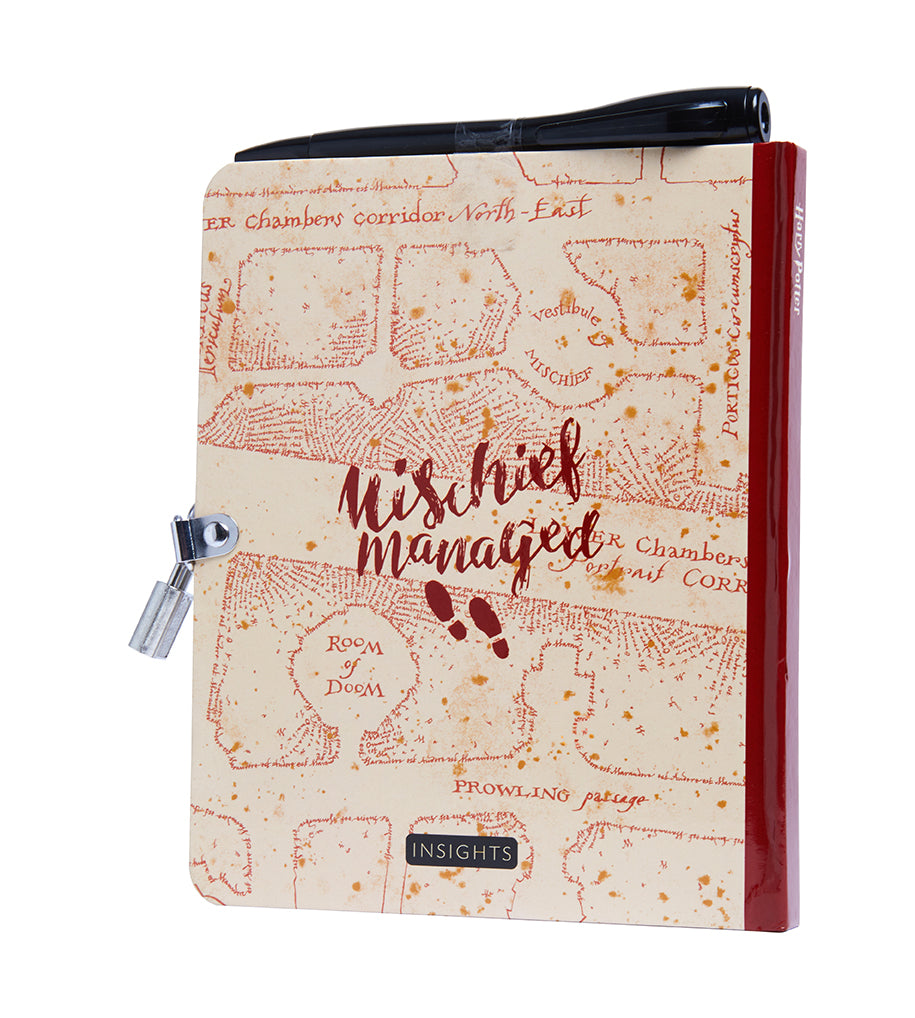 Harry Potter: Marauder's Map Lock & Key Diary Hardcover Book