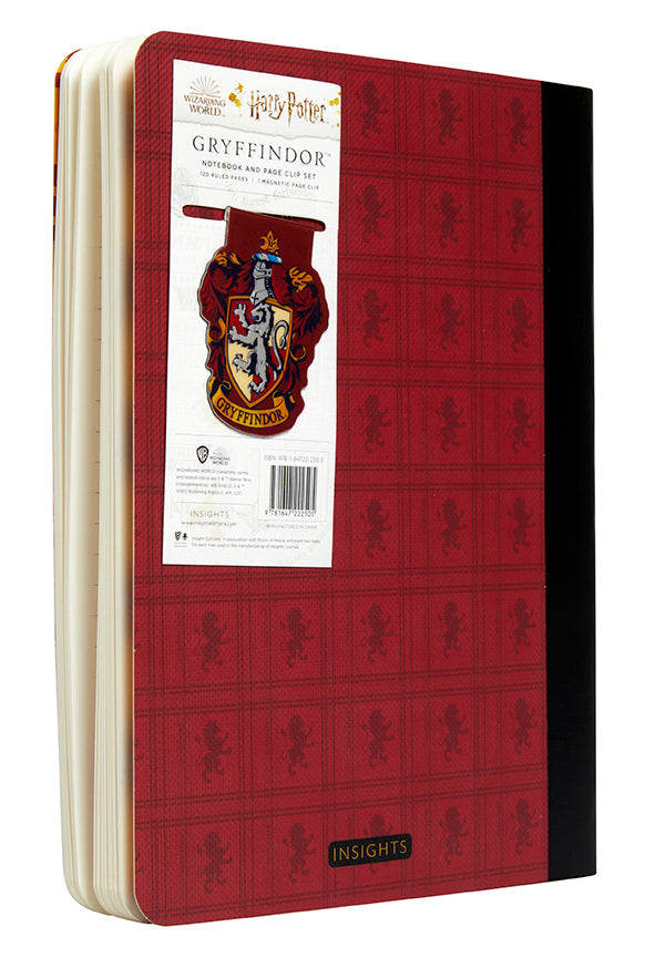 Harry Potter: Gryffindor Notebook and Page Clip Set Softcover Book