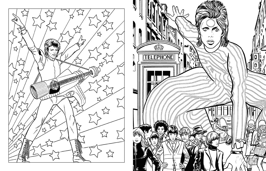 Bowie: A Michael Allred Coloring Book Softcover Book