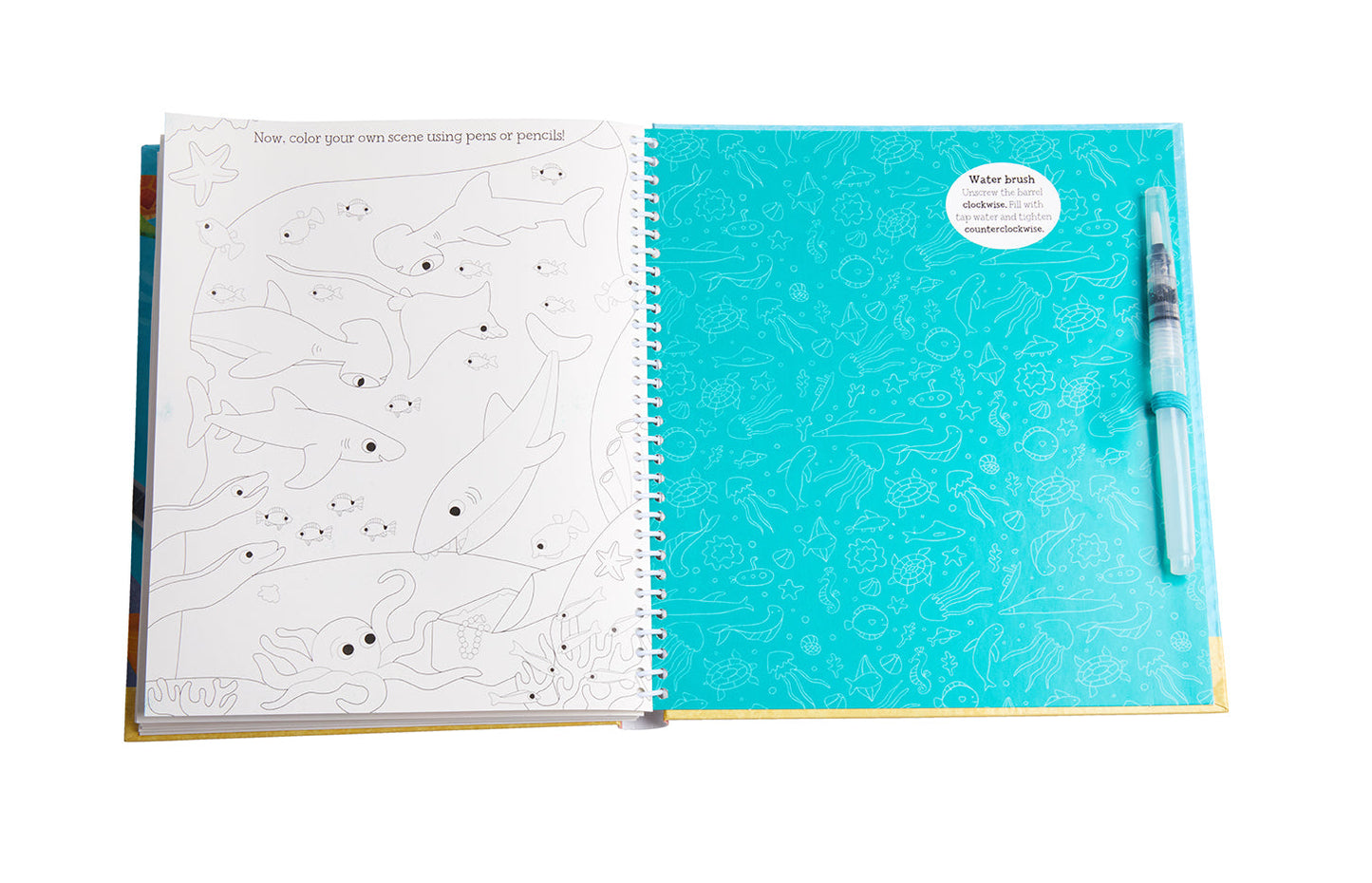 Magical Water Painting: Under the Sea Softcover Book