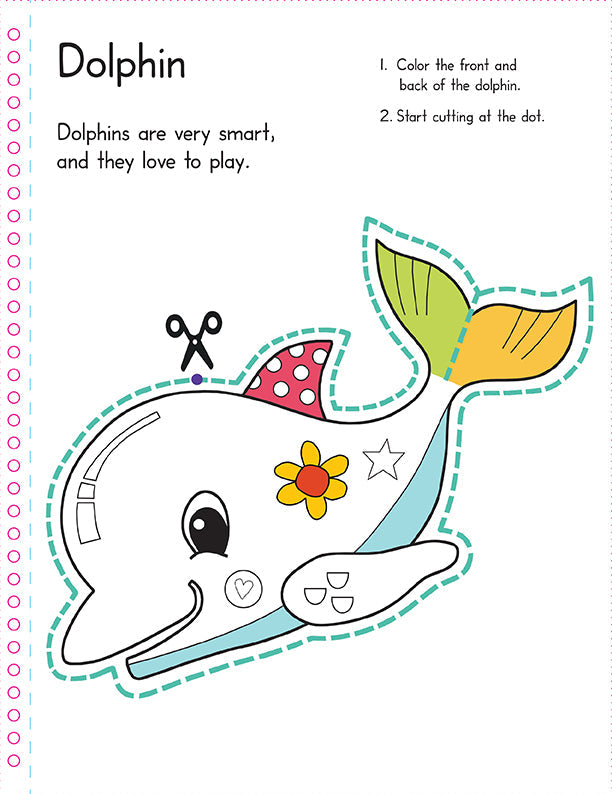 Color, Cut, and Fold: Ocean Animals Softcover Book