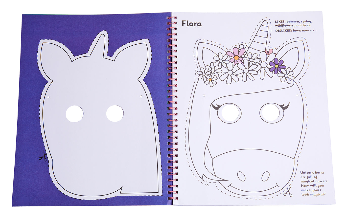Color & Cut Masks: Unicorns Softcover Book