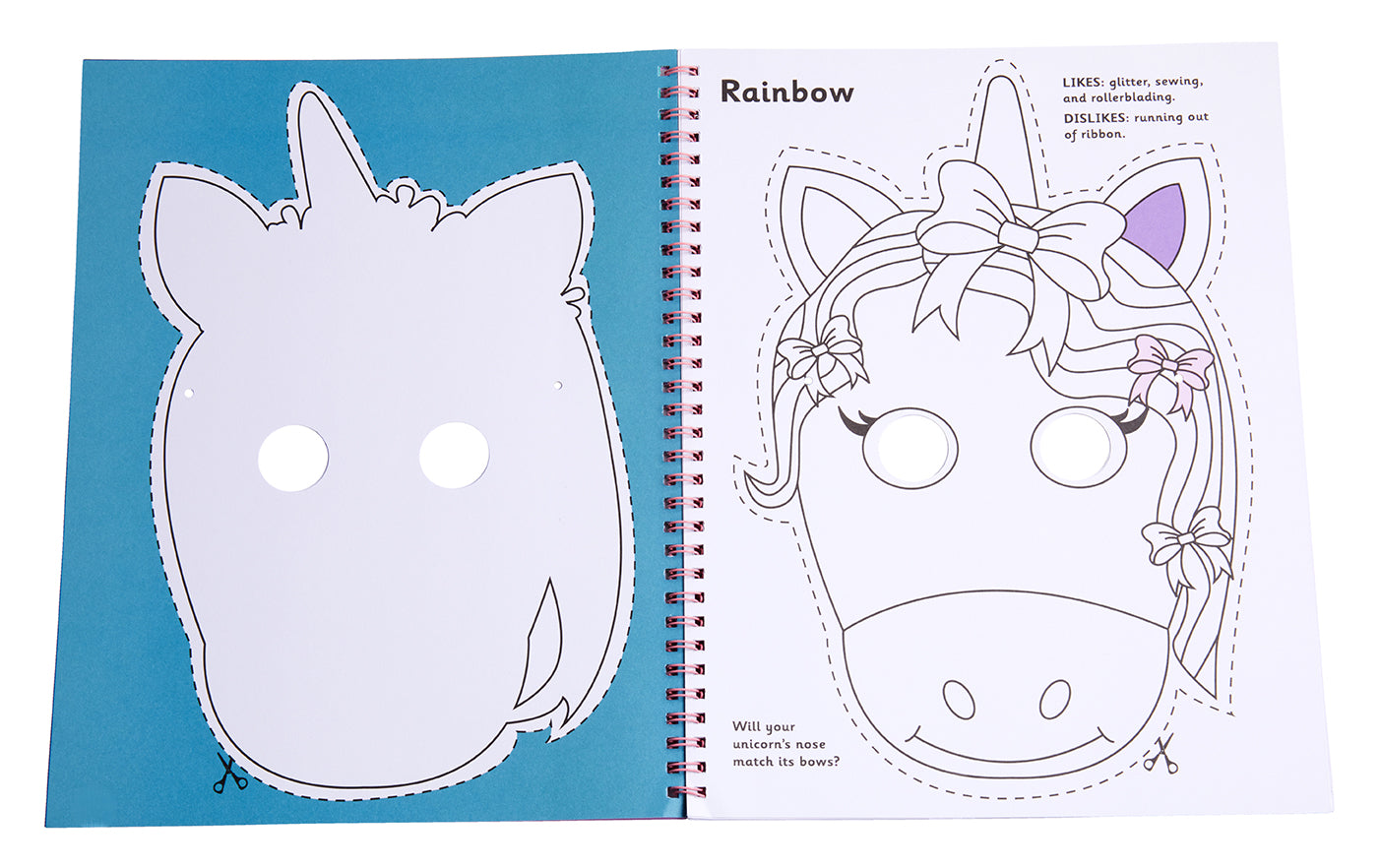 Color & Cut Masks: Unicorns Softcover Book