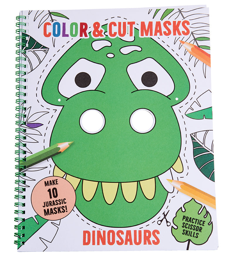 Color & Cut Masks: Dinosaurs Softcover Book