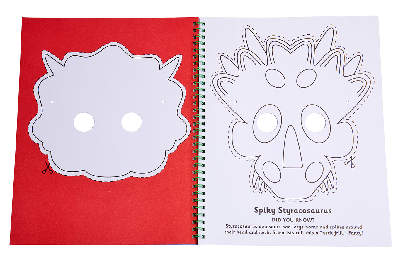 Color & Cut Masks: Dinosaurs Softcover Book