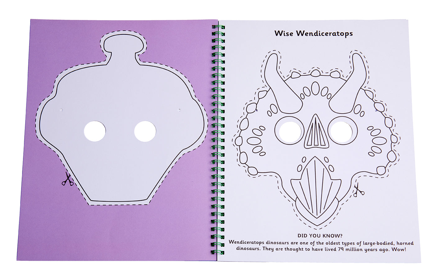 Color & Cut Masks: Dinosaurs Softcover Book