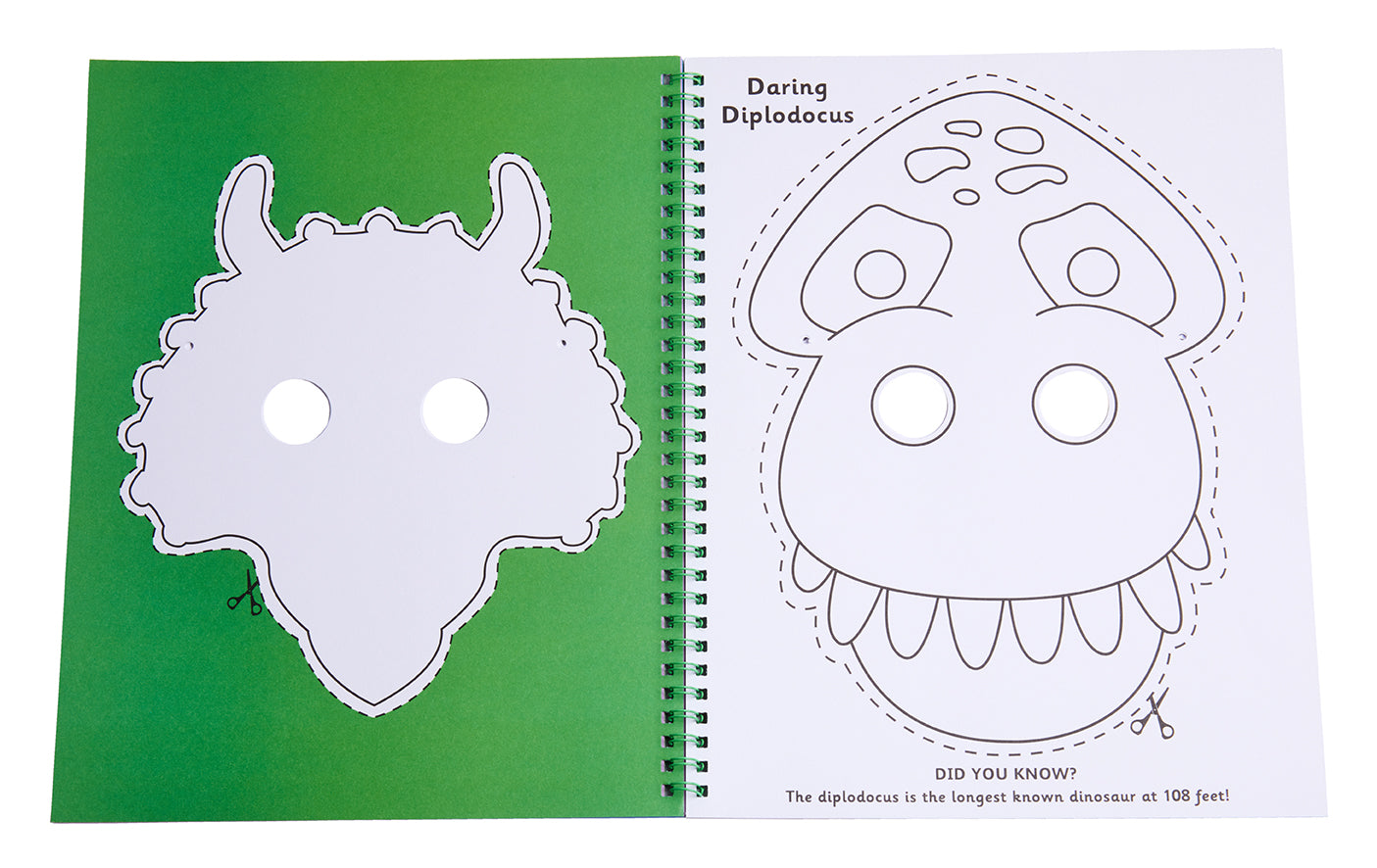 Color & Cut Masks: Dinosaurs Softcover Book