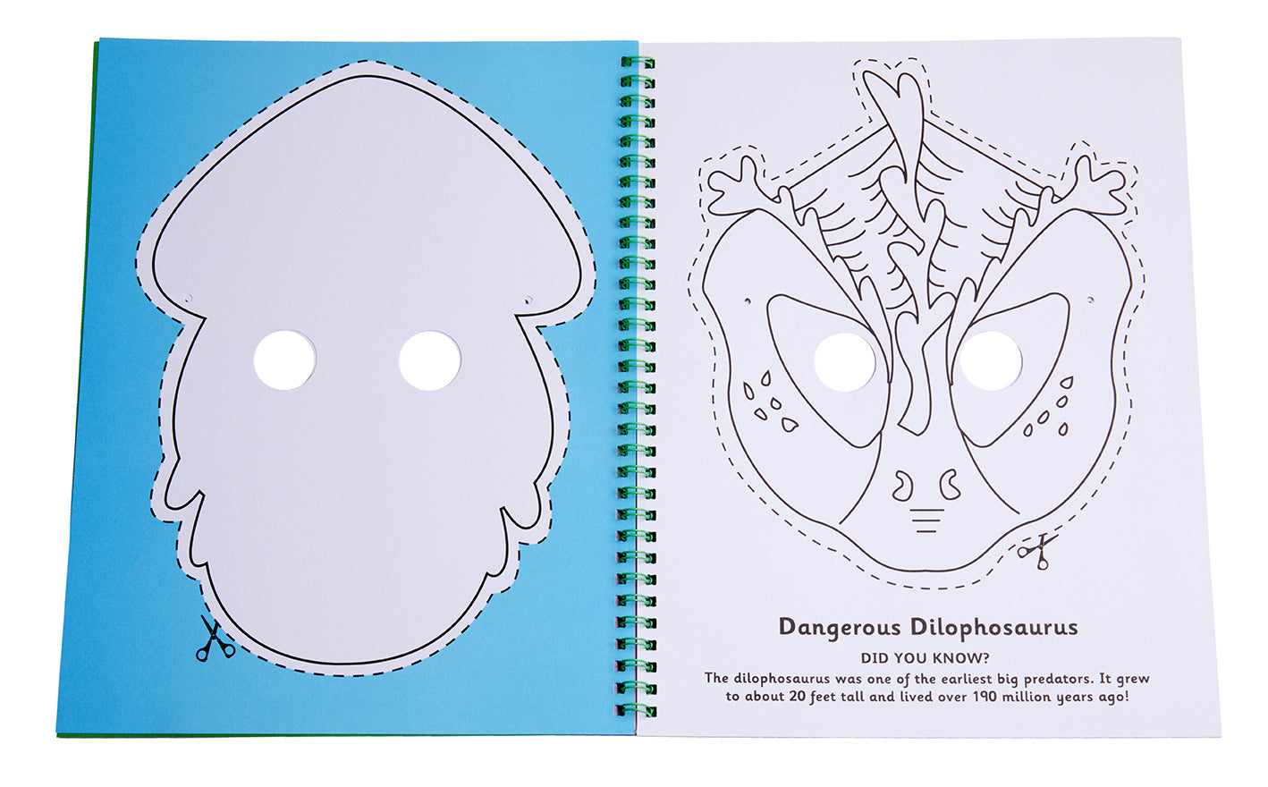 Color & Cut Masks: Dinosaurs Softcover Book