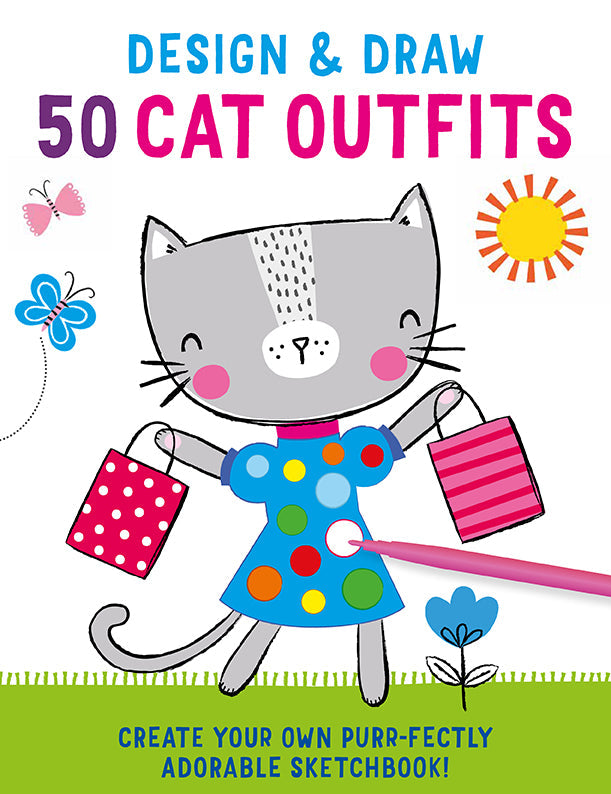 Design and Draw 50 Cat Outfits Softcover Book
