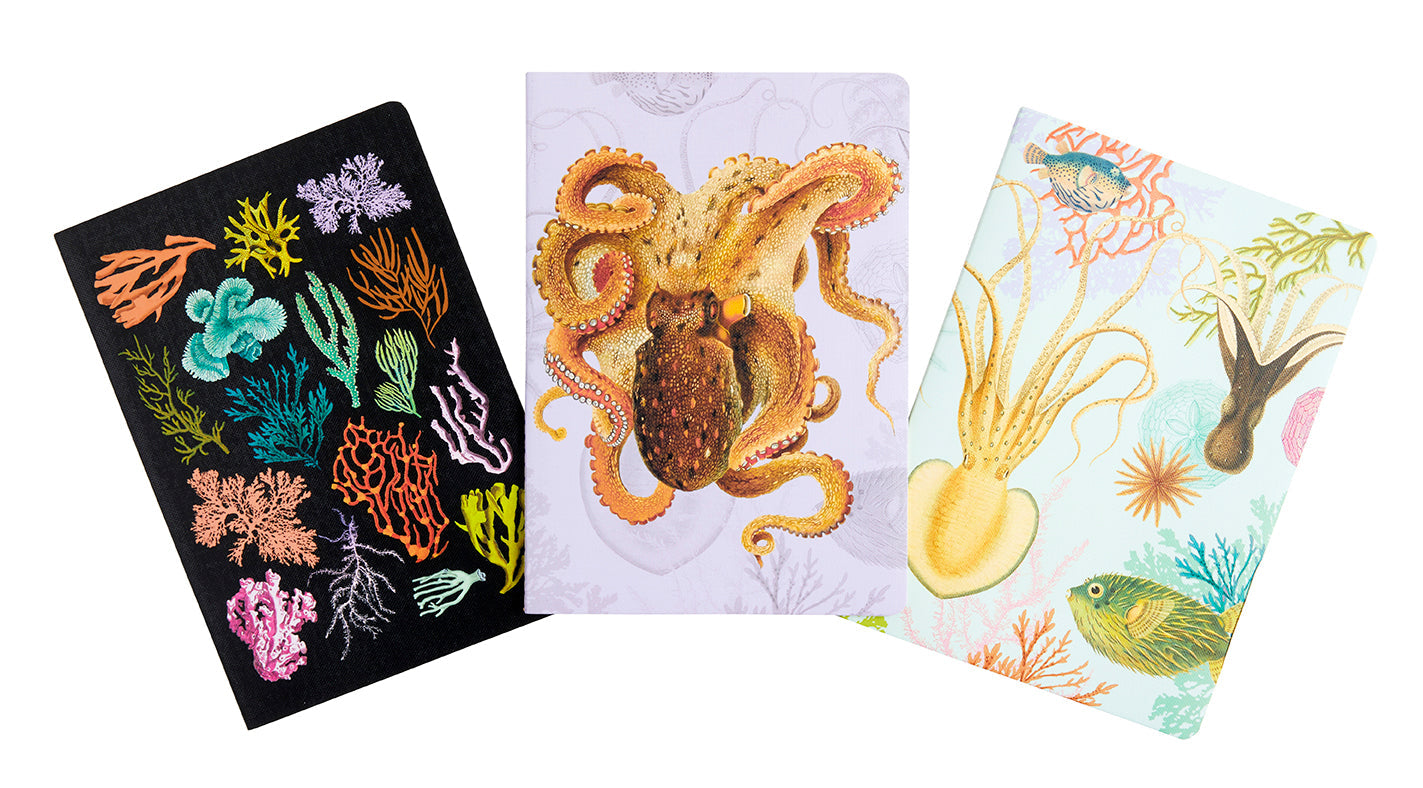 Art of Nature: Under the Sea Sewn Notebook Collection (Set of 3) Softcover Book