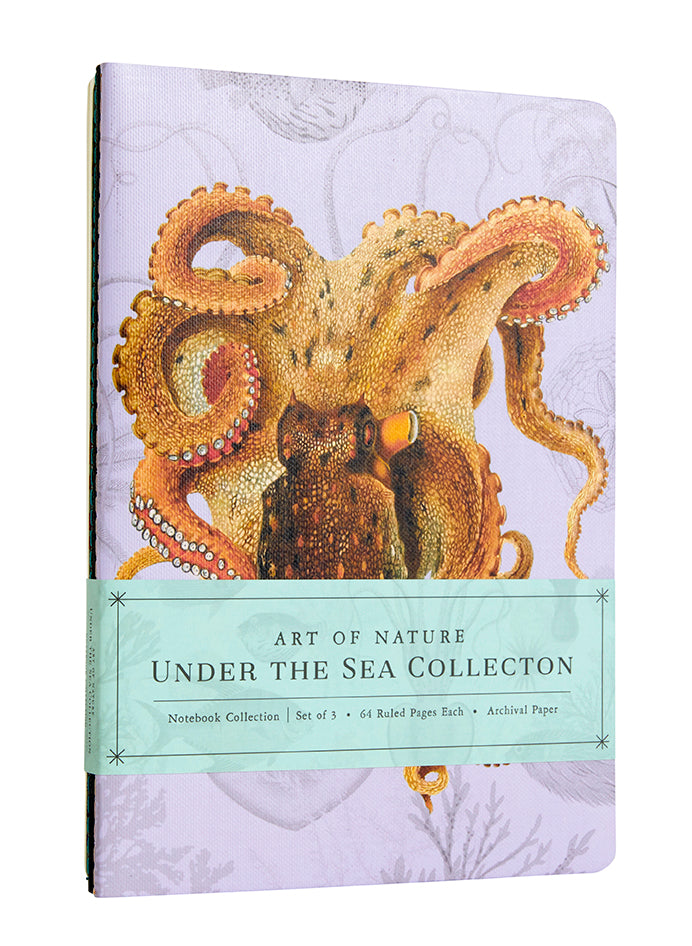 Art of Nature: Under the Sea Sewn Notebook Collection (Set of 3) Softcover Book