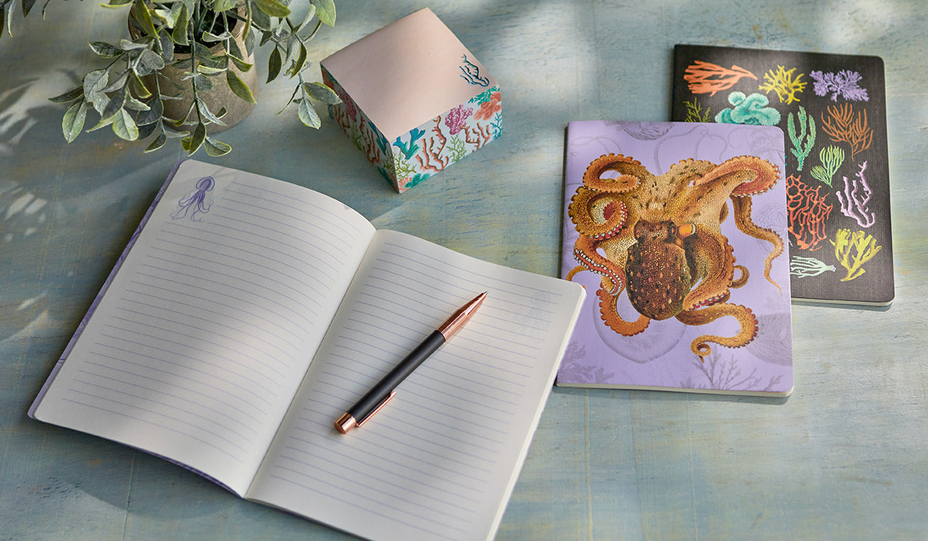 Art of Nature: Under the Sea Sewn Notebook Collection (Set of 3) Softcover Book