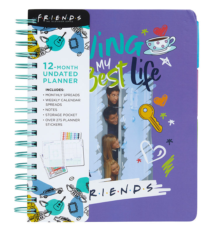 Friends: 12-Month Undated Planner Hardcover Book