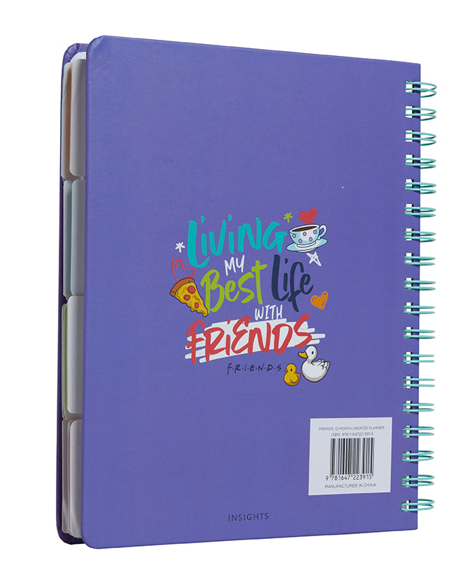 Friends: 12-Month Undated Planner Hardcover Book