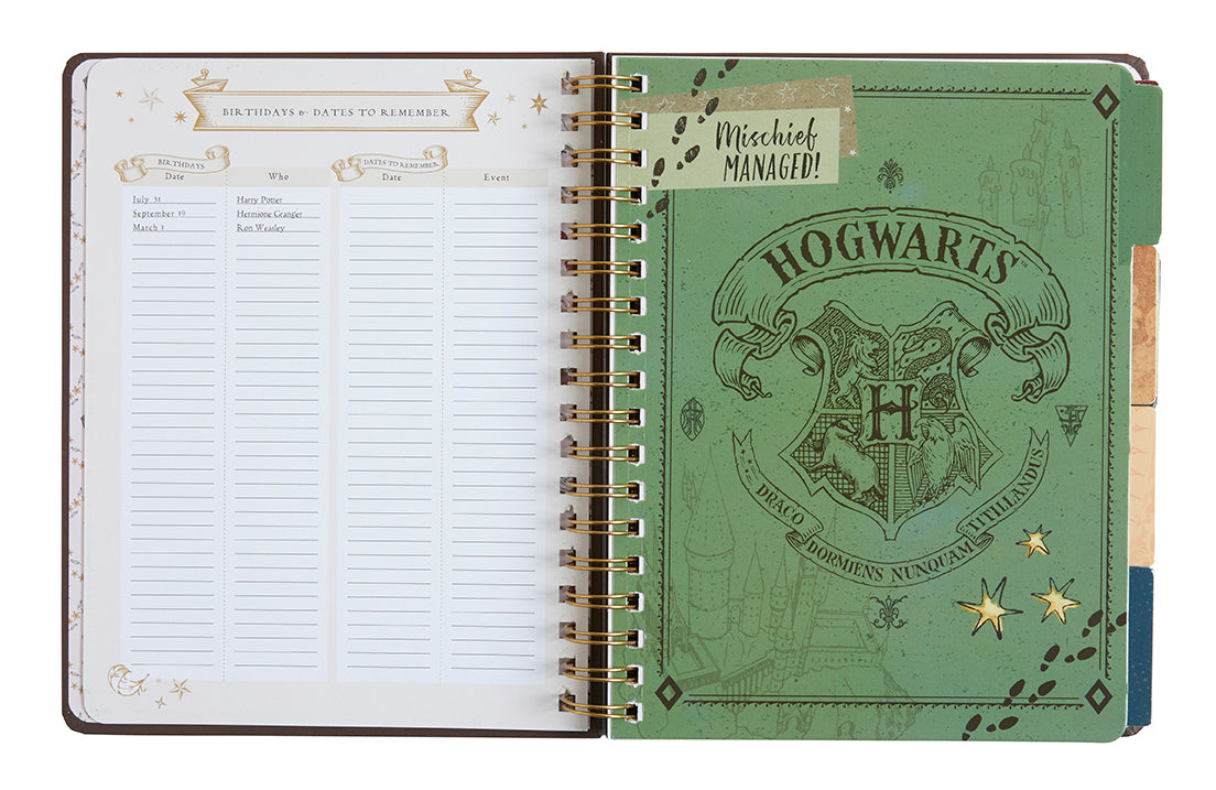 Harry Potter: Hogwarts 12-Month Undated Planner Hardcover Book