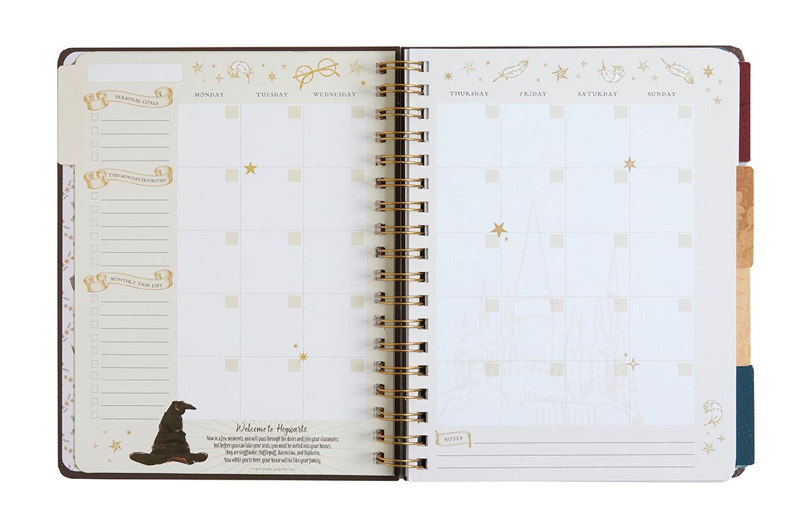 Harry Potter: Hogwarts 12-Month Undated Planner Hardcover Book