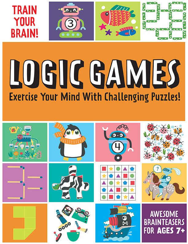 Train Your Brain: Logic Games Softcover Book