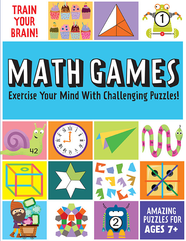 Train Your Brain: Math Games Softcover Book
