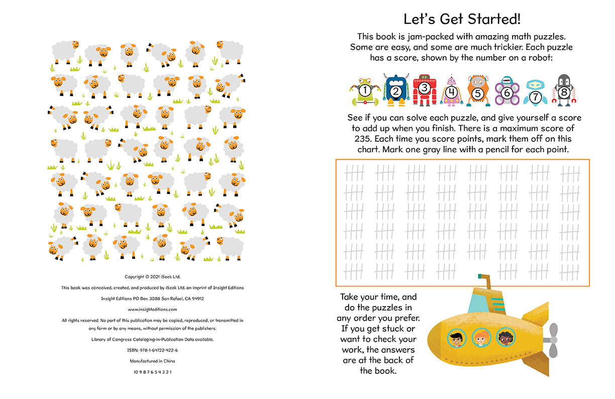 Train Your Brain: Math Games Softcover Book