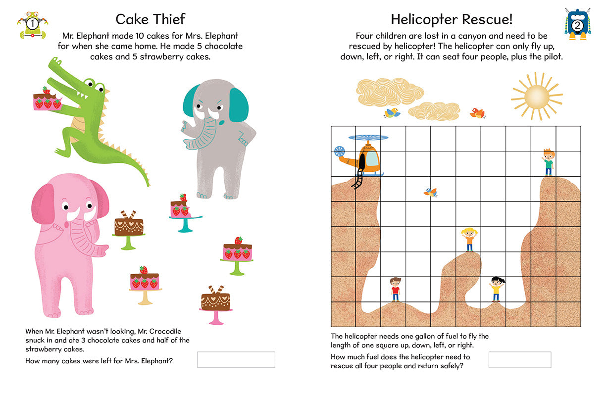Train Your Brain: Math Games Softcover Book