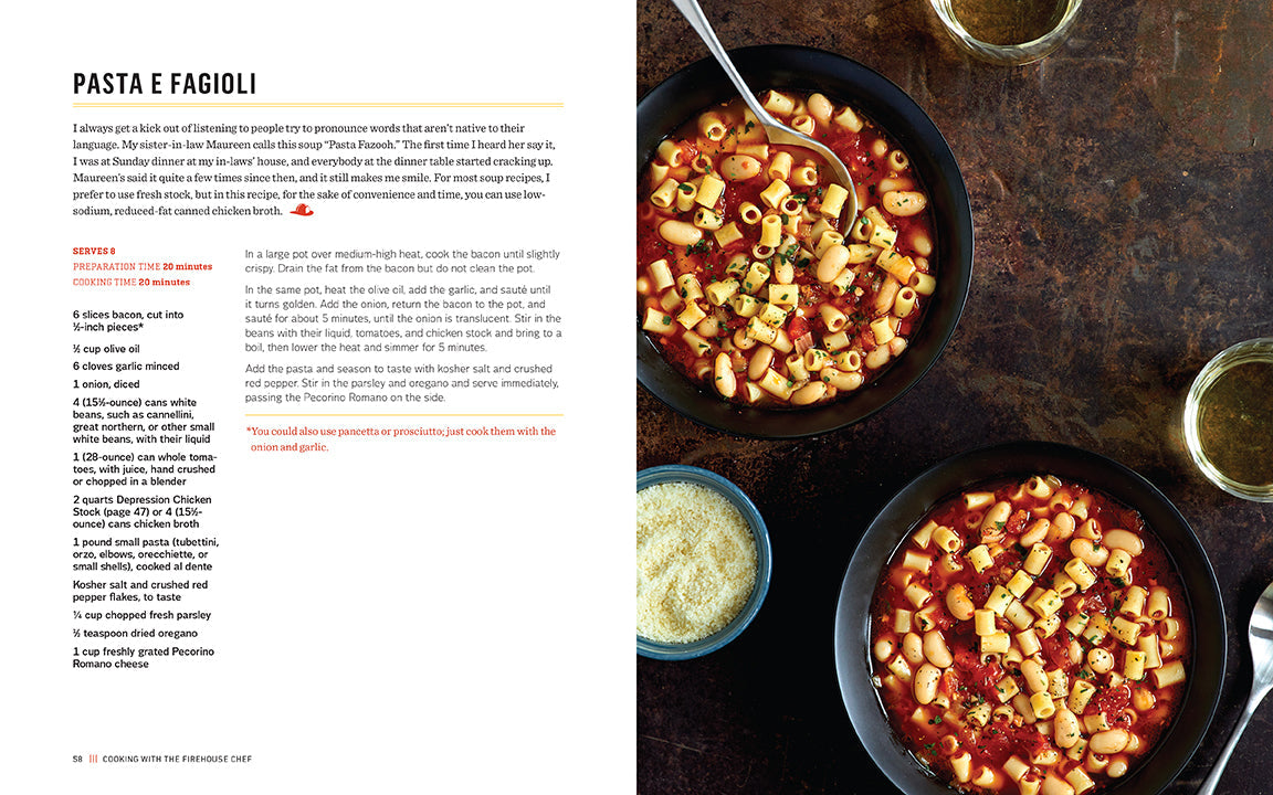 Cooking with the Firehouse Chef Hardcover Book