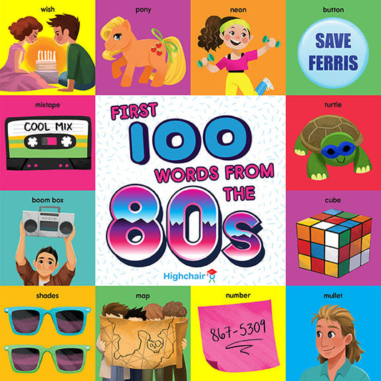 First 100 Words From the 80s Hardcover Book
