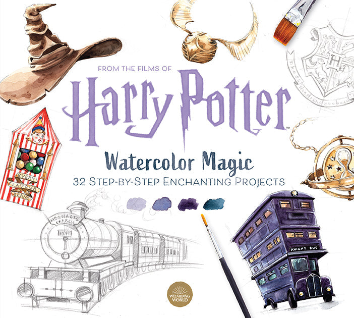 Harry Potter Watercolor Magic Hardcover Book