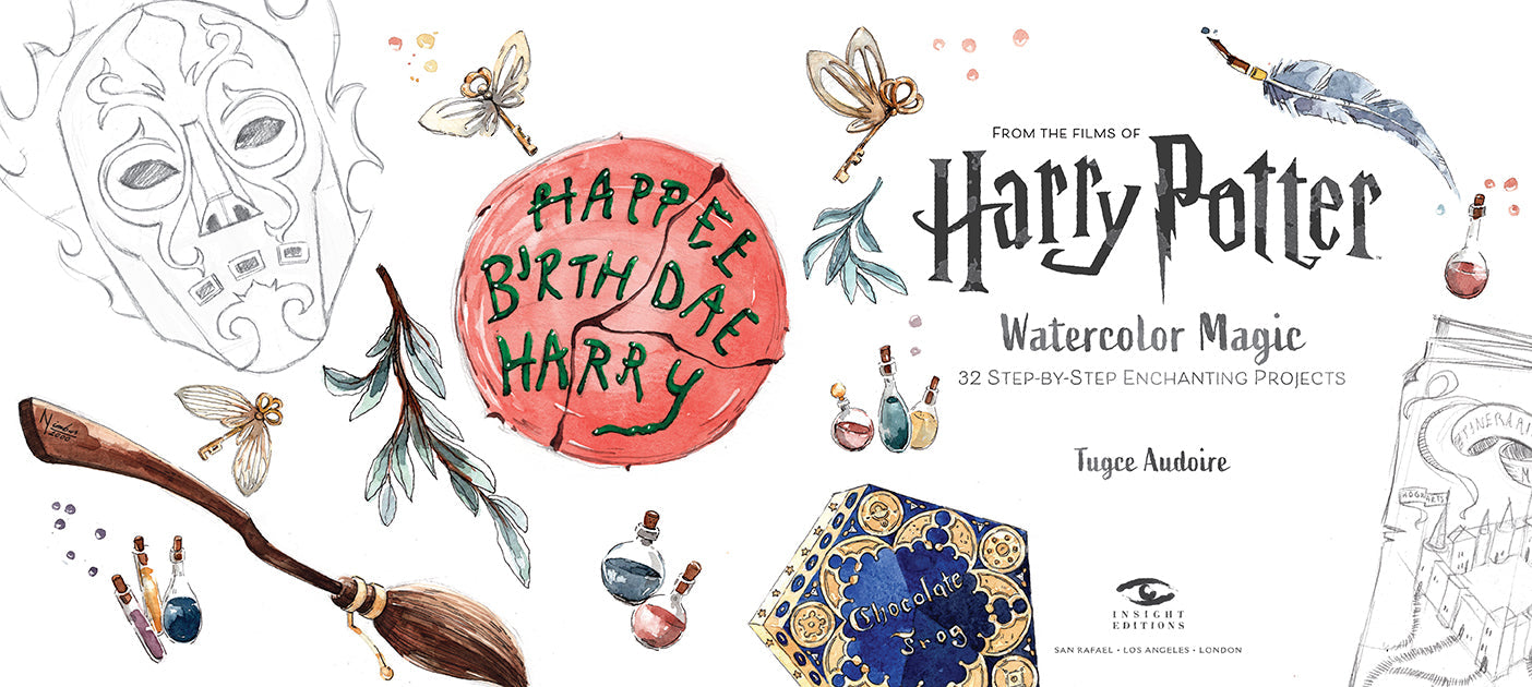 Harry Potter Watercolor Magic Hardcover Book