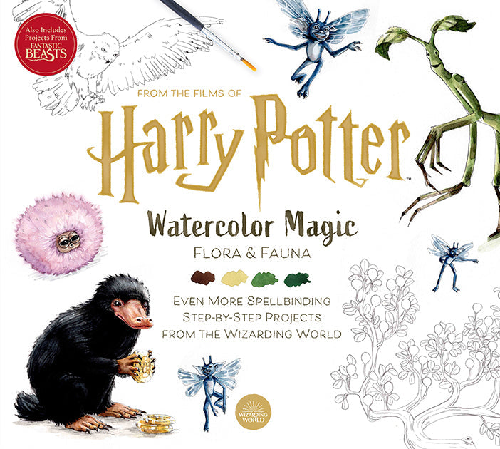 Harry Potter: Watercolor Magic: Flora & Fauna Hardcover Book