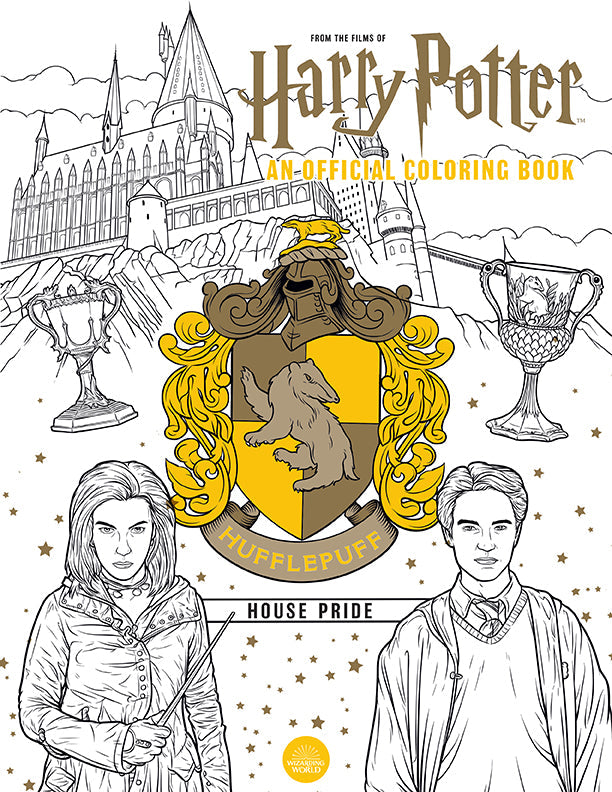 Harry Potter: Hufflepuff House Pride: The Official Coloring Book Softcover Book