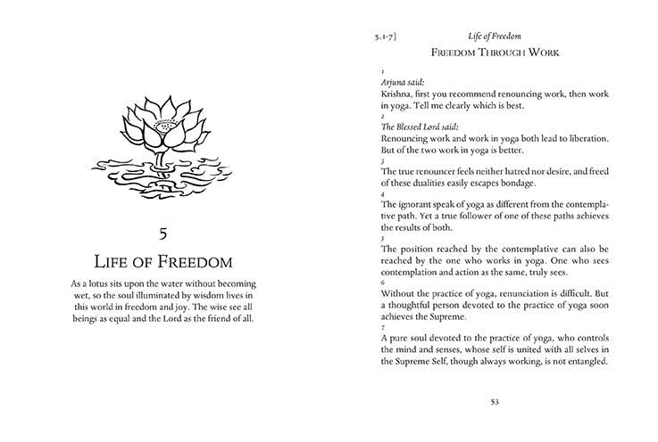 The Bhagavad Gita Softcover Book