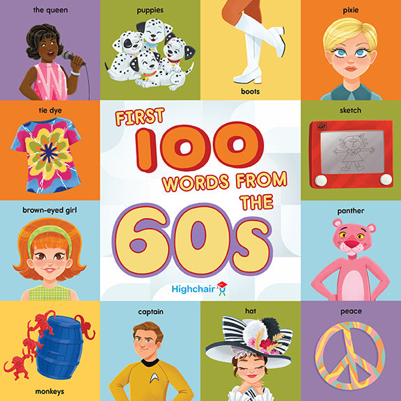First 100 Words From the 60s Hardcover Book