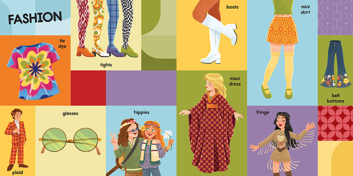 First 100 Words From the 60s Hardcover Book