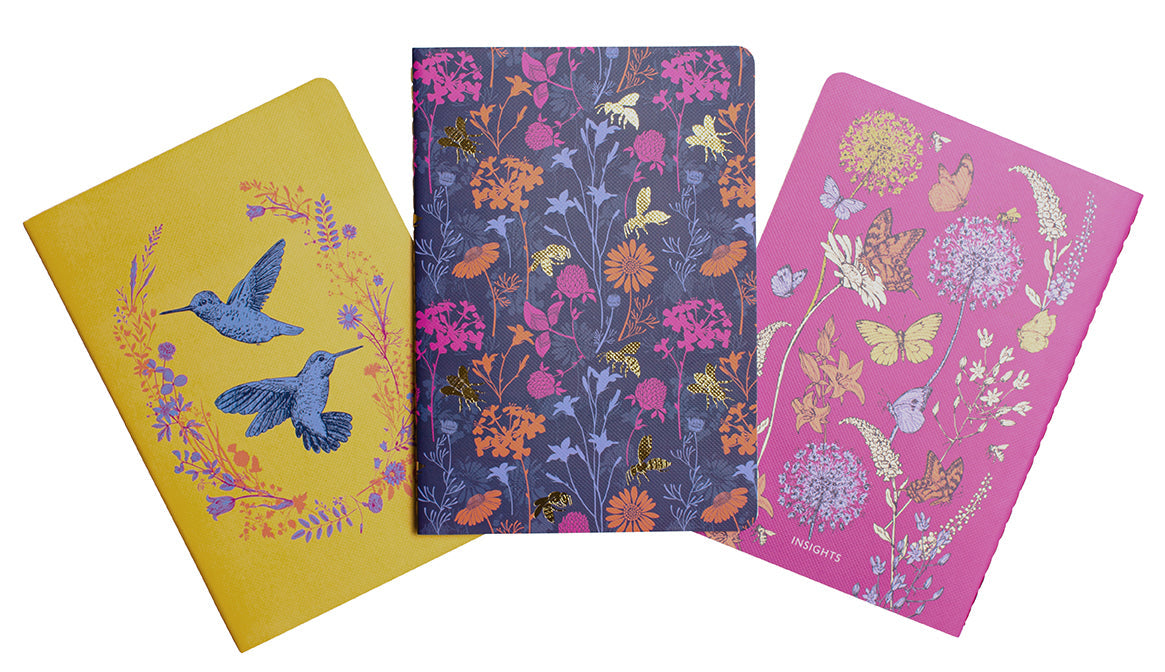 Pollinators Sewn Notebook Collection (Set of 3) Softcover Book