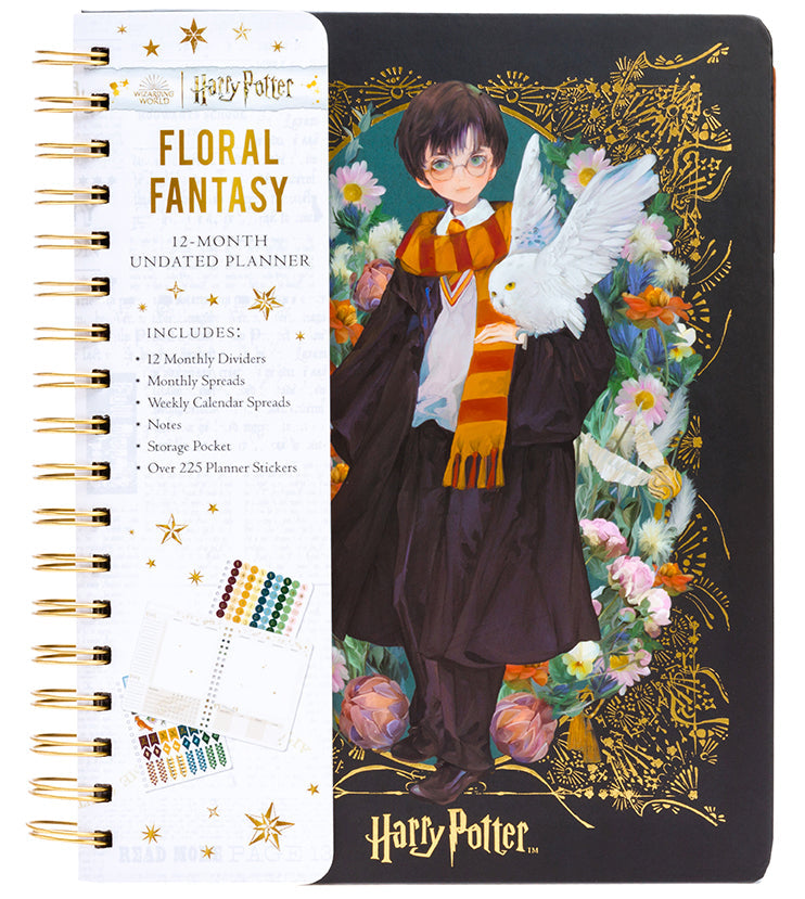 Harry Potter: Floral Fantasy 12-Month Undated Planner Hardcover Book