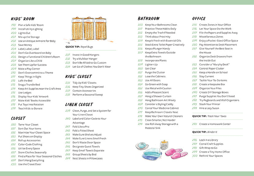 365 Quick & Easy Tips: Home Organization Hardcover Book