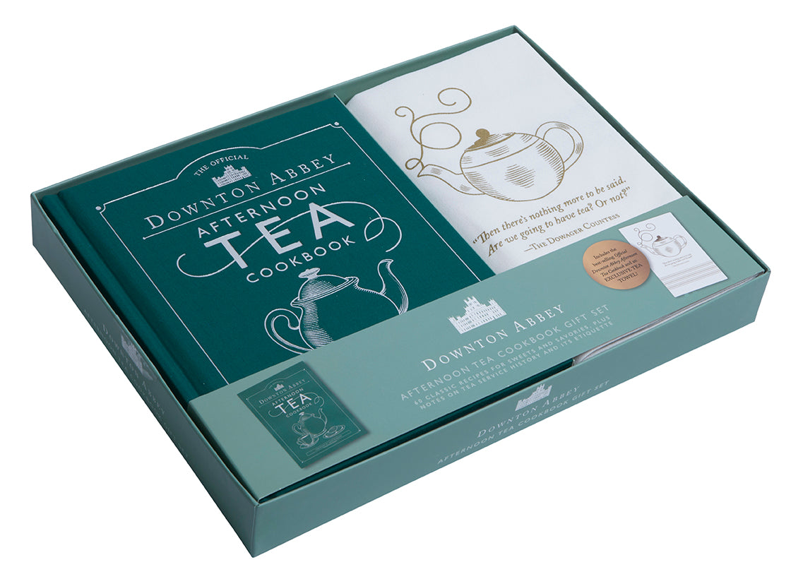 The Official Downton Abbey Afternoon Tea Cookbook - Gift Set (Book + Tea Towel) Hardcover Book