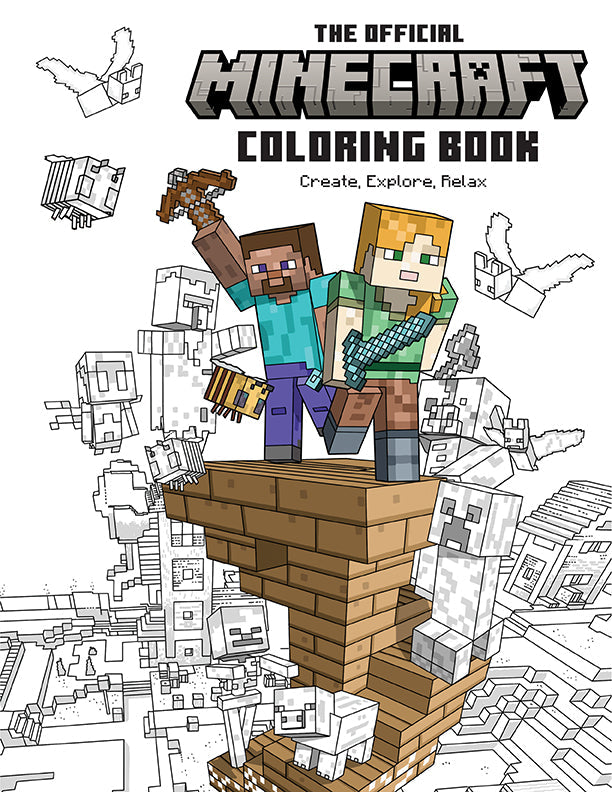 The Official Minecraft Coloring Book Softcover Book