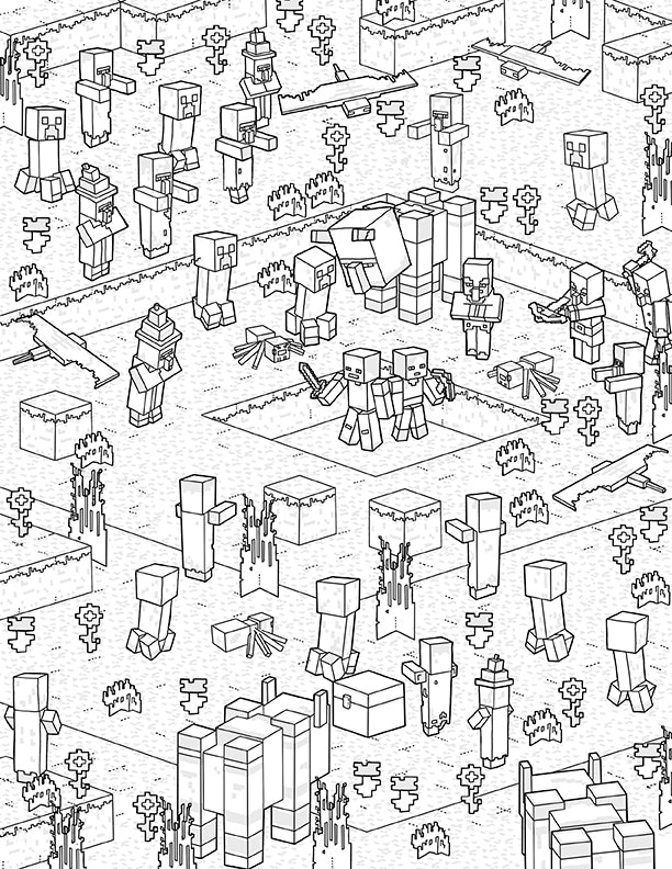 The Official Minecraft Coloring Book Softcover Book