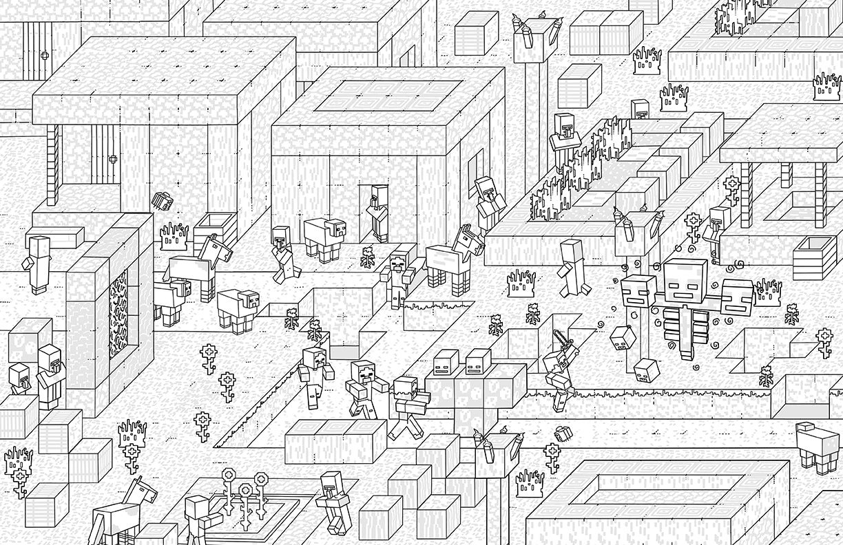 The Official Minecraft Coloring Book Softcover Book