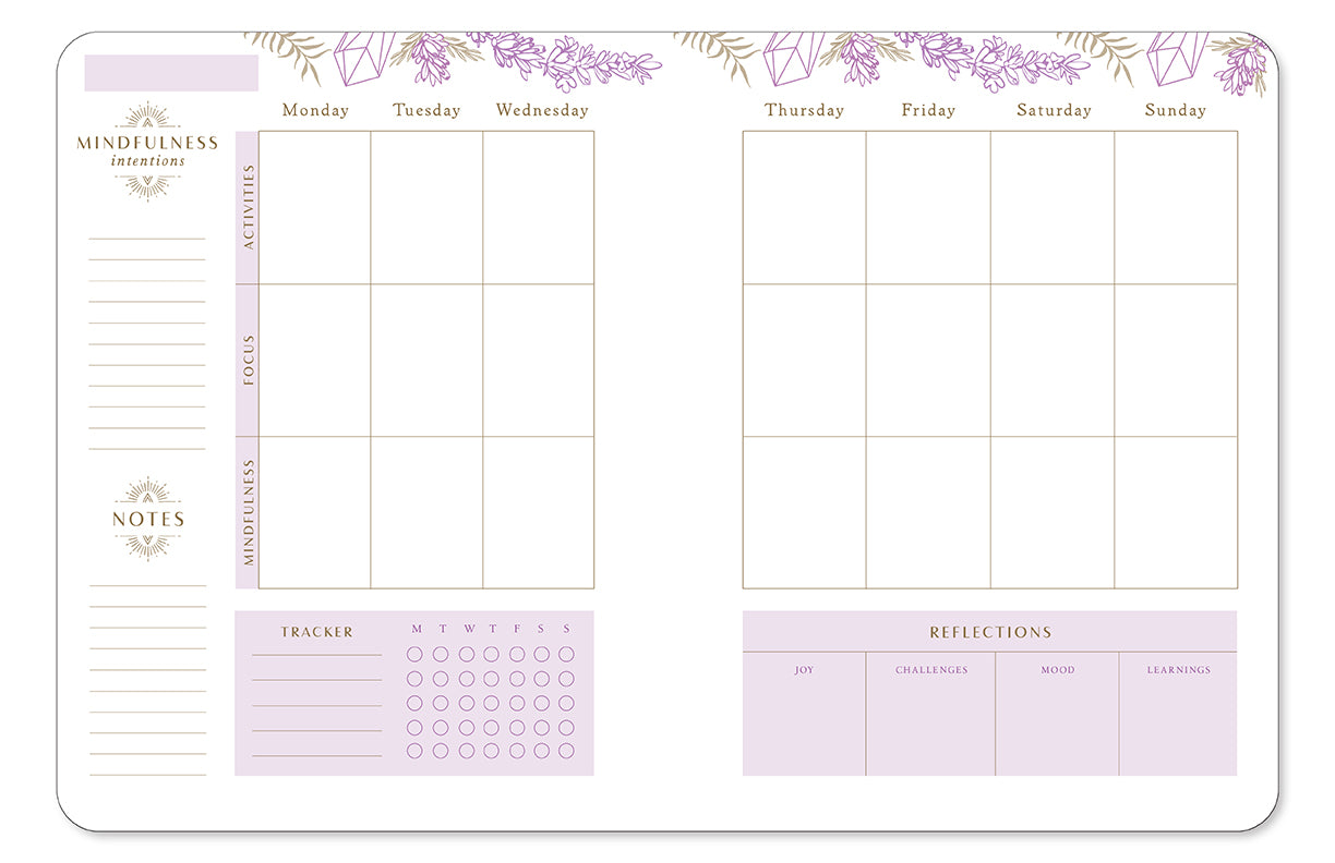 Mindfulness 12-Month Undated Planner Hardcover Book