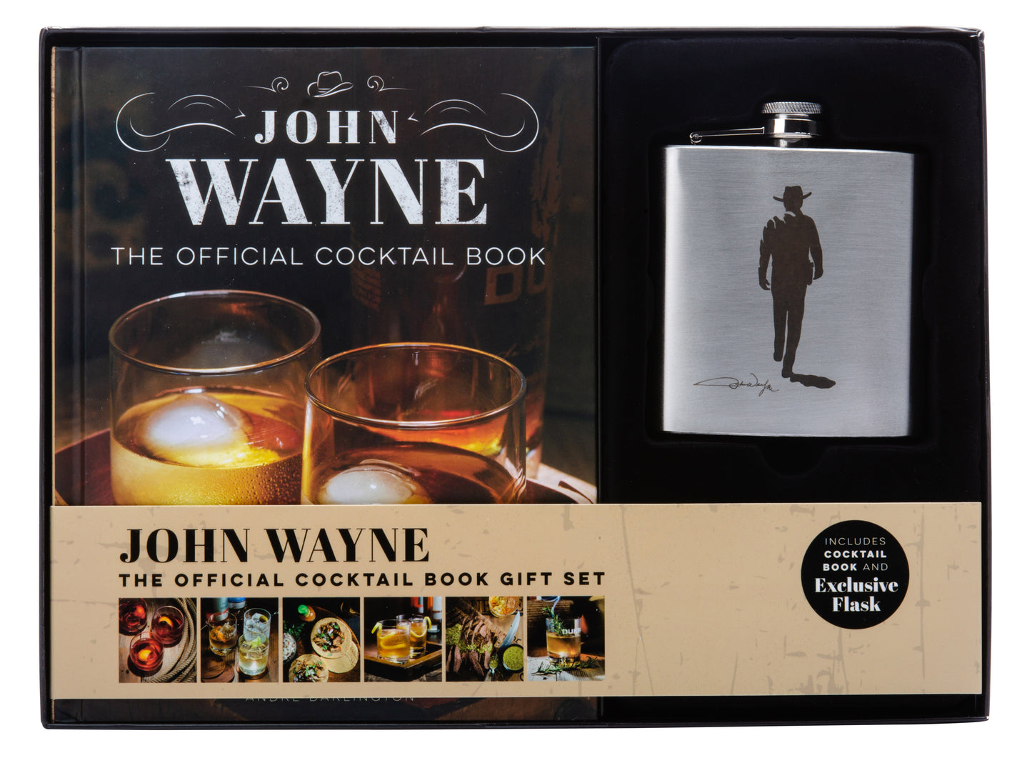 John Wayne: The Official Cocktail Book Gift Set Hardcover Book