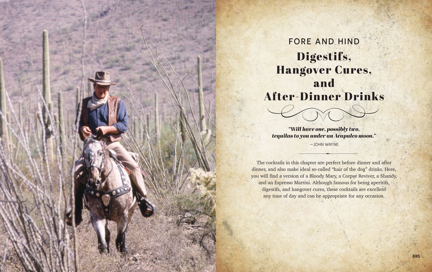 John Wayne: The Official Cocktail Book Gift Set Hardcover Book