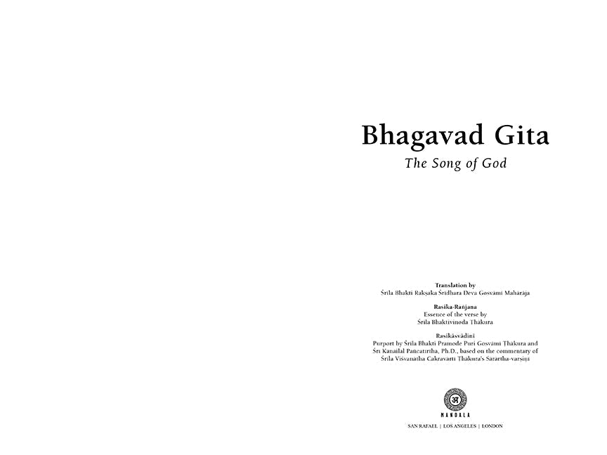 Bhagavad Gita: The Song of God Hardcover Book
