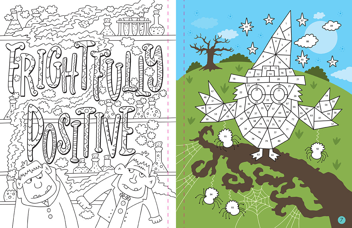 Mindful Sticker By Number: Halloween Softcover Book